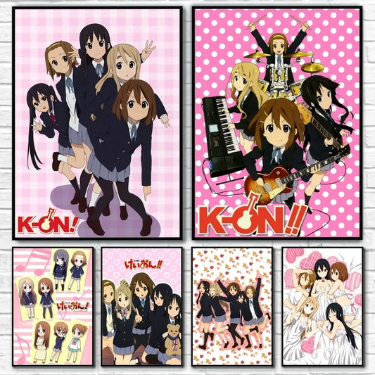 K-K-OnS Pink Anime Cartoon Poster