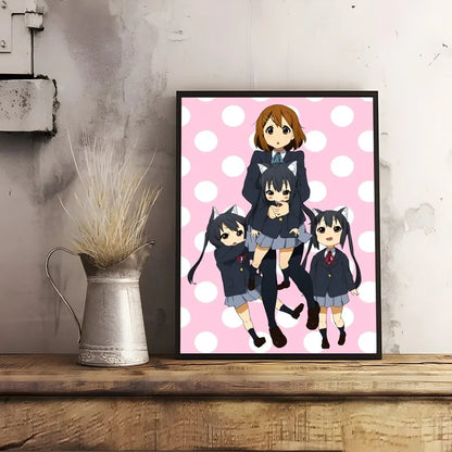 K-K-OnS Pink Anime Cartoon Poster