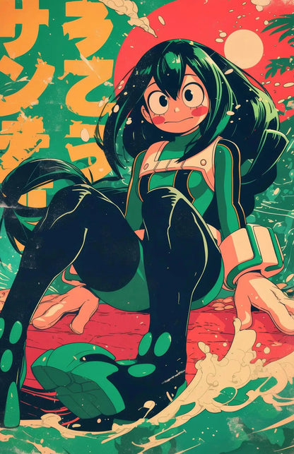 Japanese Classic Anime Character Portrait Art Poster