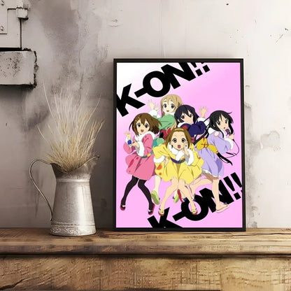 K-K-OnS Pink Anime Cartoon Poster