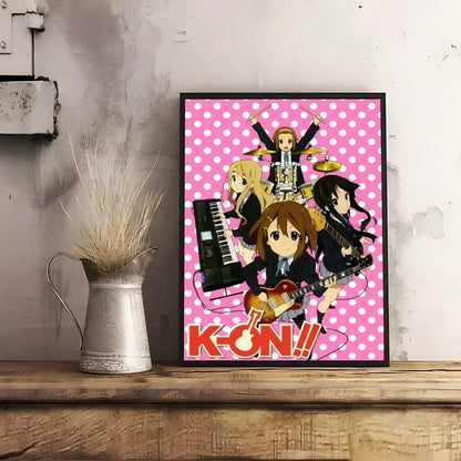 K-K-OnS Pink Anime Cartoon Poster