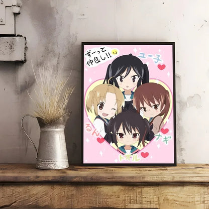 K-K-OnS Pink Anime Cartoon Poster