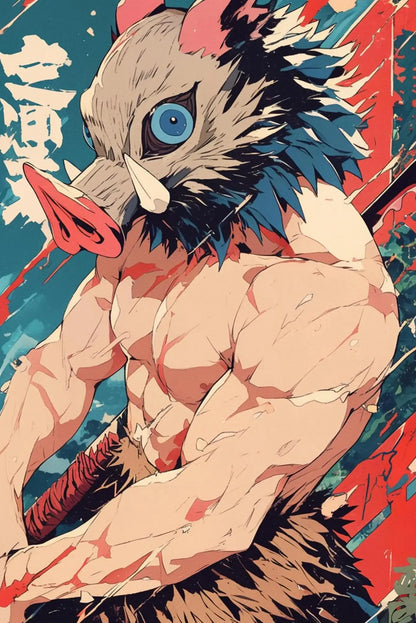 Japanese Classic Anime Character Portrait Art Poster