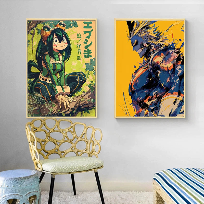 Japanese Classic Anime Character Portrait Art Poster