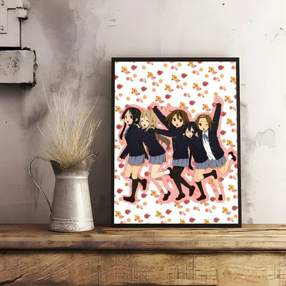 K-K-OnS Pink Anime Cartoon Poster