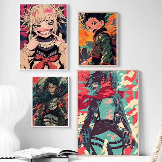 Japanese Classic Anime Character Portrait Art Poster
